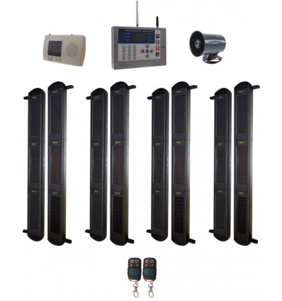 3B-100 Lichtschranken Kit mit KP-HD GSM Zentrale und kabelgebundene Sirene