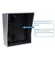 Zusätzliches Außengehäuse für die Türstation der UltraCom Funk-Gegensprechanlage in Silber