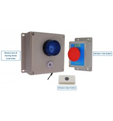 Drahtloser Alarm mit Sperrfunktion,  ausschaltbarer Sirene, blinkender LED, Sperrtaste & drahtlosem Reset