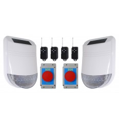 HY solarbetriebene drahtlose Sirene mit SOS & Panik Alarm 3