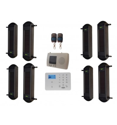 Comprehensive 1B-100 Solar Wireless Perimeter Beams & KP9 GSM Auto-Dialler System