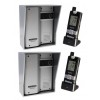 2 X ULTRACOM 2 - 600 m Funk-Gegensprechanlage mit silber Außengehäuse (ohne Tastatur) & 2 X Handgerät