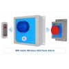 Wireless Lockdown Alarm Siren Control Panel with Adjustable Siren & Blue Flashing LED