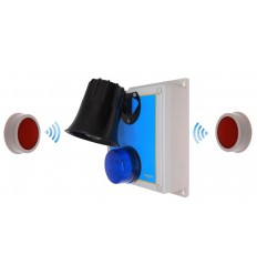 Wireless Lockdown Alarm Siren Control Panel with Adjustable Siren & Blue Flashing LED