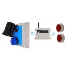 Wireless Lockdown Alarm Siren Control Panel with Adjustable Siren & Blue Flashing LED