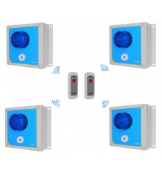 Wireless Lockdown Alarm Siren Control Panel with Adjustable Siren & Blue Flashing LED