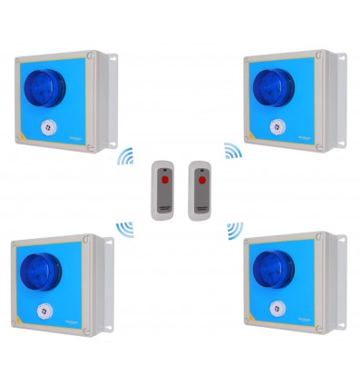 Wireless Lockdown Alarm Siren Control Panel with Adjustable Siren & Blue Flashing LED