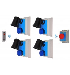Wireless Lockdown Alarm Siren Control Panel with Adjustable Siren & Blue Flashing LED