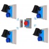 Wireless Lockdown Alarm Siren Control Panel with Adjustable Siren & Blue Flashing LED