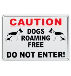 External A4 'Guard Dog on Premises' Warning Sign