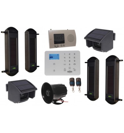 Comprehensive 1B-100 Solar Wireless Perimeter Beams & KP9 GSM Auto-Dialler System