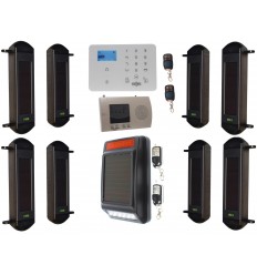 Comprehensive 1B-100 Solar Wireless Perimeter Beams & KP9 GSM Auto-Dialler System