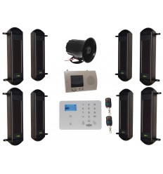 Comprehensive 1B-100 Solar Wireless Perimeter Beams & KP9 GSM Auto-Dialler System