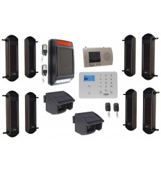 Comprehensive 1B-100 Solar Wireless Perimeter Beams & KP9 GSM Auto-Dialler System