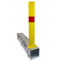 620 gelber wegklappbarer Parkpfosten