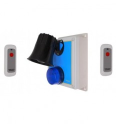 Wireless Lockdown Alarm Siren Control Panel with Adjustable Siren & Blue Flashing LED