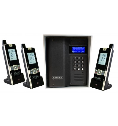 ULTRACOM 2 - 600 m Funk-Gegensprechanlage mit schwarzem Außengehäuse (ohne Tastatur)