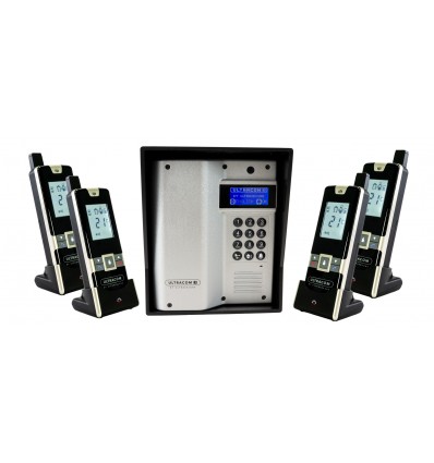 ULTRACOM 2 - 600 m Funk-Gegensprechanlage mit schwarzem Außengehäuse (ohne Tastatur)