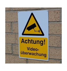 A4 Außen-CCTV-Überwachungs-Warnschild (in deutsch)