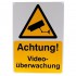 A4 Außen-CCTV-Überwachungs-Warnschild (in deutsch)