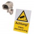 Solarbetriebene CCTV-Kamera-Attrappe (Dummy 23) mit Warnschild