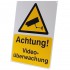 Solarbetriebene CCTV-Kamera-Attrappe (Dummy 23) mit Warnschild