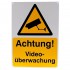 Solarbetriebene CCTV-Kamera-Attrappe (Dummy 23) mit Warnschild