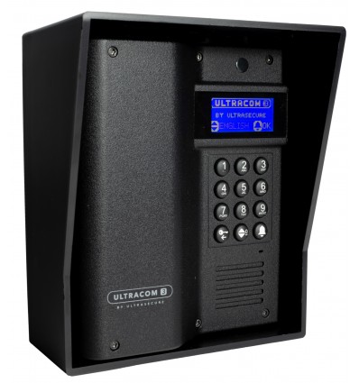 ULTRACOM 2 - 600 m Funk-Gegensprechanlage mit schwarzem Außengehäuse (ohne Tastatur)
