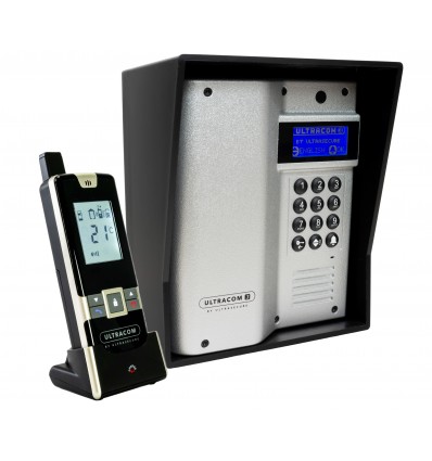 ULTRACOM 2 - 600 m Funk-Gegensprechanlage mit schwarzem Außengehäuse (ohne Tastatur)