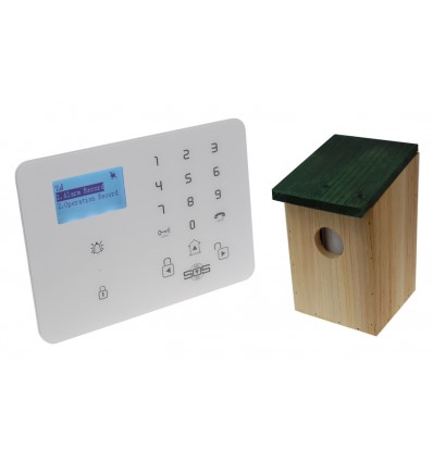 KP9 3G or GSM Alarm with Outdoor Pet Friendly Bird box PIR