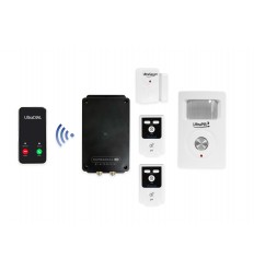 ULTRADIAL 3G GSM ALARMGERÄT MIT 2X TÜR/FENSTER ALARM, einem BT PIR & FERNBEDIENUNG