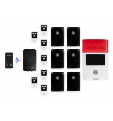 ULTRADIAL MIT 6 X BT PIR UND GUMMIHAUBE & 1X SOLAR SIRENE