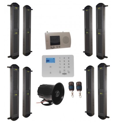 Comprehensive 2B-100 Solar Wireless Perimeter Beams & KP 3G GSM Auto-Dialler System