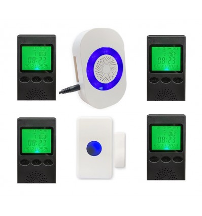 600 m drahtloser tragbarer Pager & batteriebetriebener Ruftaster