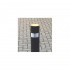 Feststehender schwarzer 120 FS Parkpfosten mit reflektierendem Edelstahlband