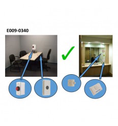 Funktürklingel mit großer Reichweite, Sirene & rotem belastbarem Klingelknopf