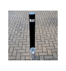 Schwarzer 120 P herausnehmbarer Park- und Sicherheitspfosten mit 'NO PARKING'-Aufschrift