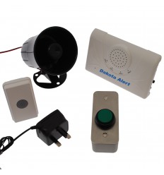 Funktürklingel mit großer Reichweite, Sirene & belastbarem Klingelknopf