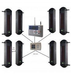 1B Set drahtloses System mit solarbetriebenen Lichtschranken & GSM-Wählgerät